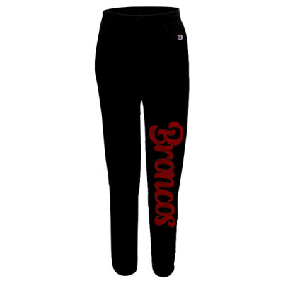 Red Broncos - Powerblend® Open-Bottom Sweatpants with Pockets Thumbnail