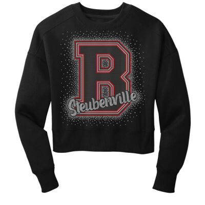 B with Steubenville with OPTIONAL sleeve - Women's Perfect Weight ® Fleece Cropped Crew Thumbnail