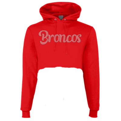 Crystal Broncos - Powerblend® Fleece Cropped Hoodie Thumbnail