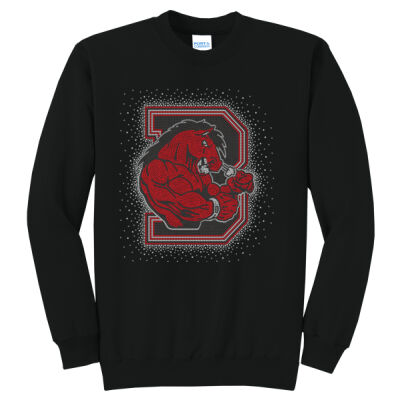 Broncos Logo with OPTIONAL sleeves - Core Fleece Crewneck Sweatshirt Thumbnail