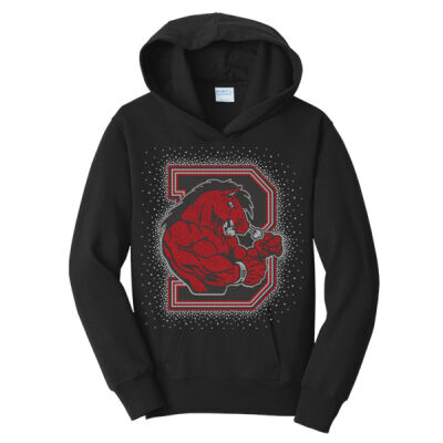 Broncos Logo with OPTIONAL sleeves and hood - Youth Fan Favorite Fleece Pullover Hooded Sweatshirt Thumbnail