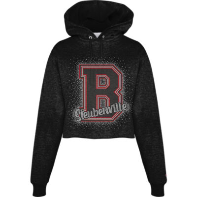 B with Steubenville with OPTIONAL sleeves, hood, and back - Powerblend® Fleece Cropped Hoodie Thumbnail